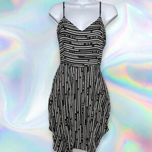 Papaya Black and White Patterned Mini Dress